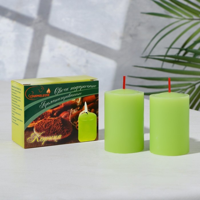 Набор свечей ароматических, 2 шт., 4×6 см, корица