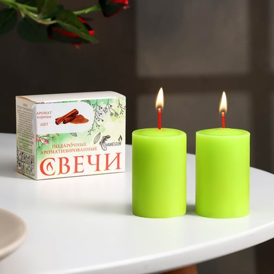 Набор свечей ароматических, 2 шт., 4×6 см, корица