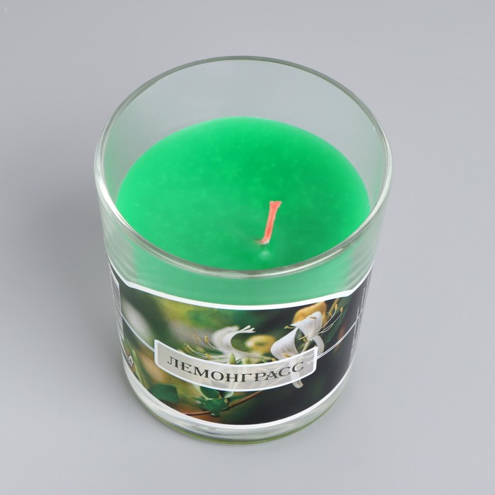 Свеча в стакане ароматическая "Лемонграсс" - фото 1891484498