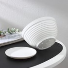 Горшок для цветов с поддоном «Алиса», 1 л, d=17 см, h=10 см, пластиковый, белый - Фото 3