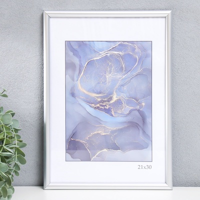 Фоторамка для фото 21×30 см Keep memories «Радуга», пластик, серебро матовое, (пластиковый экран)