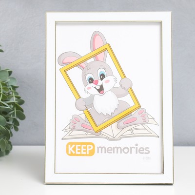 Фоторамка для фото 15×21 см Keep memories «Акварель», пластик, белый, (пластиковый экран)