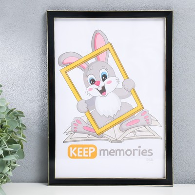 Фоторамка для фото 21×30 см Keep memories «Акварель», пластик, чёрный, (пластиковый экран)