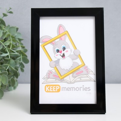 Фоторамка пластик "Формат" 10х15 см, чёрная (стекло)