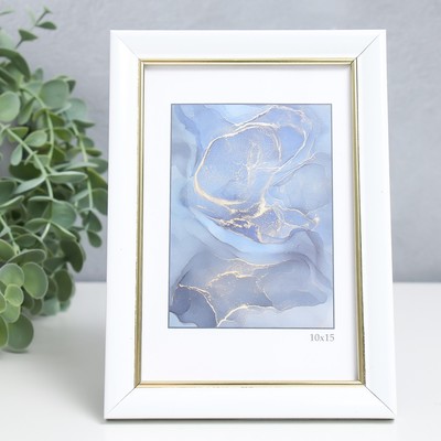 Фоторамка пластик "Офис 8" 10х15 см, белый (стекло)