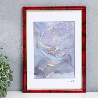 Фоторамка пластик "Офис 8" 21х30 см, яшма