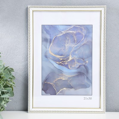 Фоторамка для фото 21×30 см Keep memories «Камея», пластик, белый, (пластиковый экран)