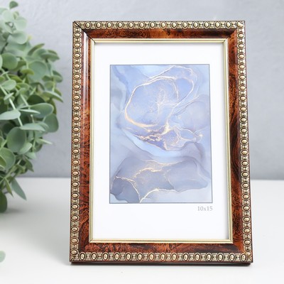 Фоторамка для фото 10×15 см Keep memories «Камея», пластик, карельская берёза, (пластиковый экран)