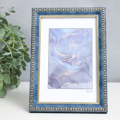 Фоторамка для фото 10×15 см Keep memories «Камея», пластик, бирюза, (пластиковый экран)