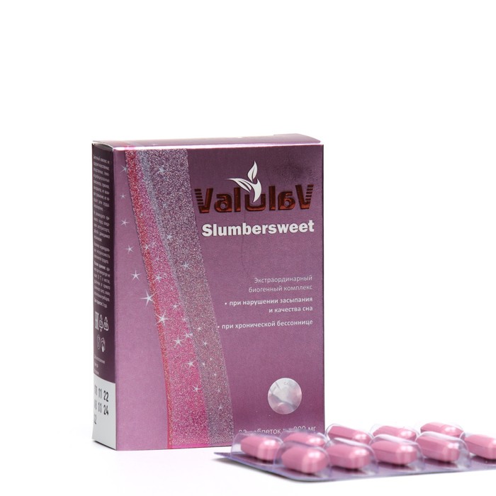 ValulaV Slumbersweet при бессоннице, 30 таблеток по 800 мг - Фото 1