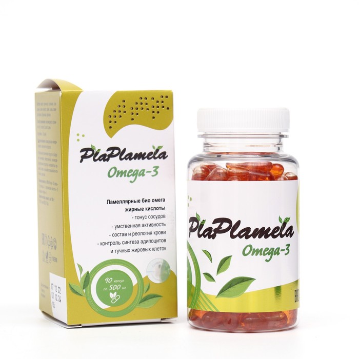 Омега-3 PlaPlamela, 90 капсул по 500 мг - Фото 1
