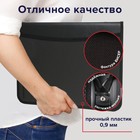 Папка на молнии А4, 2 отделения, Calligrata, 350×282×33 мм, пластик, 4 кармана, бизнес-класс, черная - Фото 4