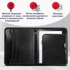 Папка на молнии А4, 2 отделения, Calligrata, 350×282×33 мм, пластик, 4 кармана, бизнес-класс, черная - Фото 5