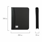 Папка на молнии А4, 2 отделения, Calligrata, 350×282×33 мм, пластик, 4 кармана, бизнес-класс, черная - Фото 9