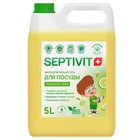 Средство для мытья посуды, овощей и фруктов SEPTIVIT, биоразлагаемый гель, ледяной лайм, 5 л - Фото 1