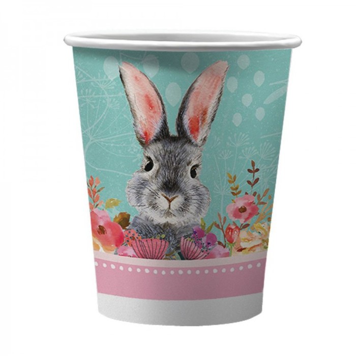 Набор бумажных стаканов «Кролик», 6 штук, 250 мл - Фото 1