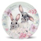 Набор бумажных тарелок «Кролики» (пастель), 6 шт, 18 см - фото 10280582