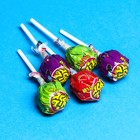 Леденцы карамельные на палочке "Vil pop" с жвачкой (bubble gum + fruit), 16 г - Фото 4