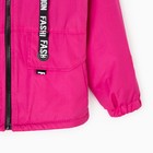 Куртка (ветровка) на флисе для девочки, цвет малиновый, рост 110-116 см - Фото 3