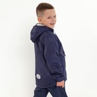 Куртка (ветровка) на флисе для мальчика, цвет синий, рост 128-134 см 9449502