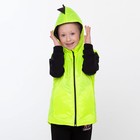 Жилетка с капюшоном детская, цвет салатовый, рост 116-122 см - фото 60812005
