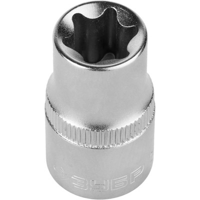 Головка торцевая ЗУБР 27719-18, CrV, E-TORX, хроматированная, 1/2", E18