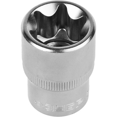 Головка торцевая ЗУБР 27719-20, CrV, E-TORX, хроматированная, 1/2", E20