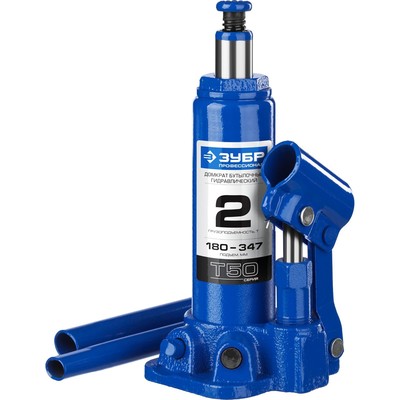 Домкрат бутылочный гидравлический ЗУБР 43060-2_z01, Профессионал, 2т, 180 - 347 мм