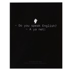 Тетрадь предметная "На Чёрном" 48 листов в клетку "Английский язык", со справочным материалом, обложка мелованый картон, УФ-лак, блок офсет - фото 17656895