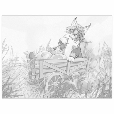 Холст_ на картоне с контуром хлопок 100% 30*40см м/з BRAUBERG CLASSIC "Кот" 191549
