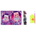 Алмазная мозаика с частичным заполнением на открытке «Милая девочка» для детей - Фото 2