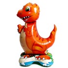 Шар фольгированный 40" «Динозавр», оранжевый, на подставке - фото 319291683