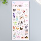 Наклейка пластик "Мелкие цветочки" МИКС 10,3х22,5 см - Фото 2