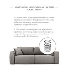 Диван прямой раздвижной «Темп», ППУ, механизм еврокнижка, велюр, цвет серый - Фото 9