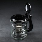 Чайник стеклянный заварочный «Кессель», 1,2 л, с металлическим ситом, цвет чёрный - Фото 2