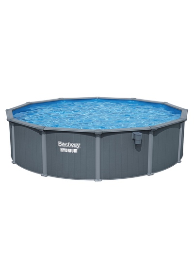 Бассейн каркасный Hydrium, 549×132 см, песочный фильтр-насос, лестница, скиммер, тент, подстилка, дозатор, круглый, 561CS Bestway