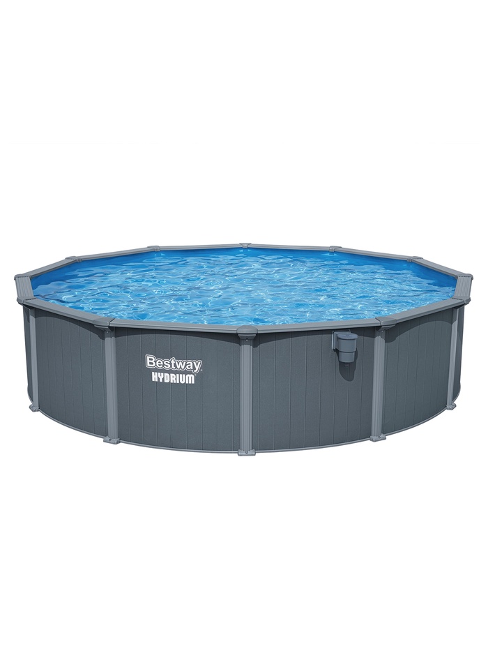 Бассейн каркасный Hydrium, 549×132 см, песочный фильтр-насос, лестница, скиммер, тент, подстилка, дозатор, круглый, 561CS Bestway - Фото 1