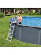Бассейн каркасный Hydrium, 549×132 см, песочный фильтр-насос, лестница, скиммер, тент, подстилка, дозатор, круглый, 561CS Bestway - Фото 21