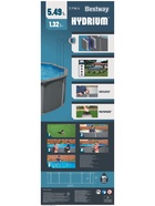 Бассейн каркасный Hydrium, 549×132 см, песочный фильтр-насос, лестница, скиммер, тент, подстилка, дозатор, круглый, 561CS Bestway - Фото 21