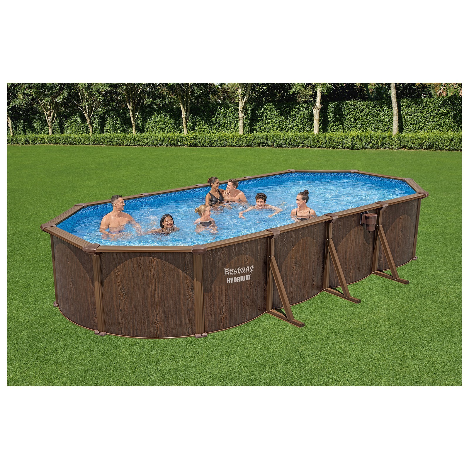 Бассейн каркасный Bestway Hydrium 561CW, 733×366×132 см, песчаный ...