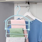 Плечики - вешалки для одежды многоуровневые Доляна, пластик, 4 уровня, цвет МИКС - фото 100850