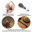 Бомбилья для чая «ДЖЕКИЧАЙ» Йерба Мате мини, 18.5 см, с ёршиком, чёрная - Фото 2