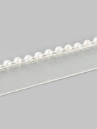 Лента декоративная с бусинами, 12 мм, 4.5±0.5 м, цвет слоновая кость №08 - Фото 3