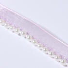 Лента декоративная с бусинами, 12 мм, 4.5±0.5 м, сиреневая №44 - Фото 2
