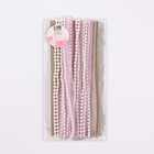 Лента декоративная с бусинами, 12 мм, 4.5±0.5 м, сиреневая №44 - Фото 3