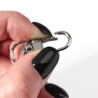 Карабин металлический, 34×12.5 мм / 10×1 мм, 5 шт., цвет серебряный - Фото 3