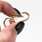 Карабин металлический, 34×12.5 мм / 10×1 мм, 5 шт., цвет золотой - Фото 3