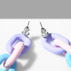 Серьги пластик «Цепь» 7 звеньев, цветные матовые - Фото 3