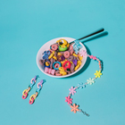 Серьги пластик «Цепь» 7 звеньев, цветные матовые - Фото 4