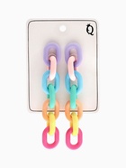 Серьги матовые «Цепь», пластик, разноцветные - Фото 4